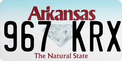 AR license plate 967KRX