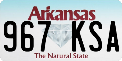 AR license plate 967KSA