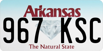 AR license plate 967KSC