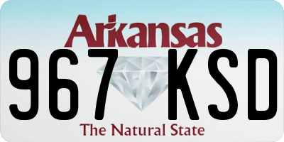 AR license plate 967KSD
