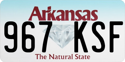 AR license plate 967KSF
