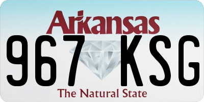 AR license plate 967KSG