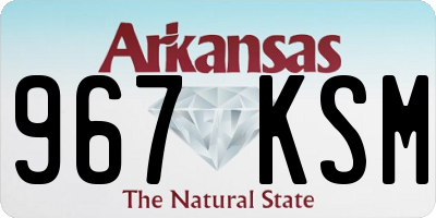 AR license plate 967KSM