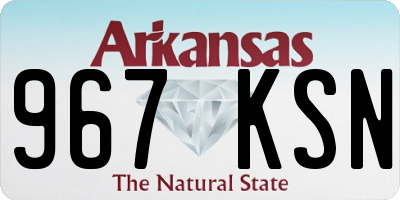 AR license plate 967KSN