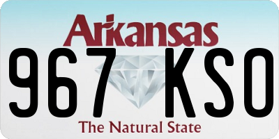 AR license plate 967KSO