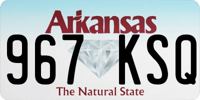AR license plate 967KSQ
