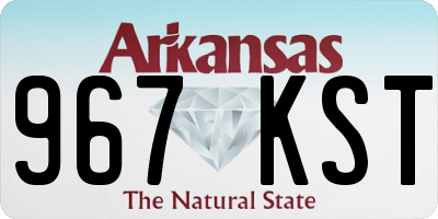 AR license plate 967KST