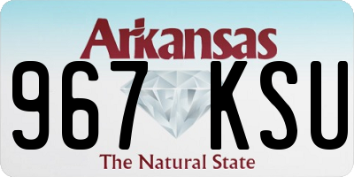 AR license plate 967KSU