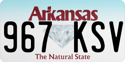 AR license plate 967KSV