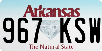 AR license plate 967KSW