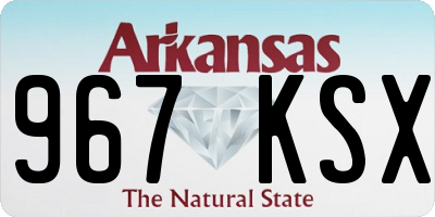 AR license plate 967KSX