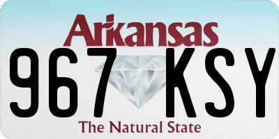 AR license plate 967KSY
