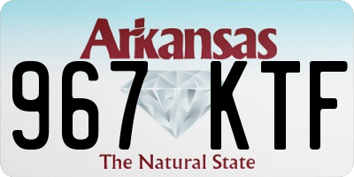 AR license plate 967KTF