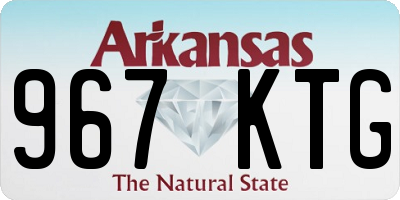 AR license plate 967KTG