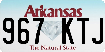 AR license plate 967KTJ