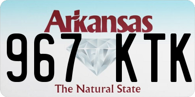 AR license plate 967KTK