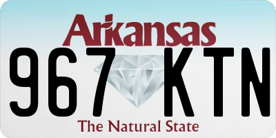 AR license plate 967KTN