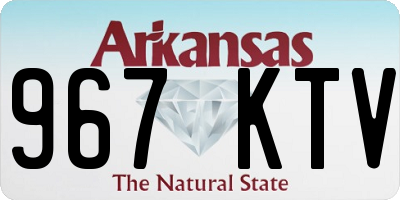 AR license plate 967KTV