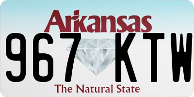 AR license plate 967KTW