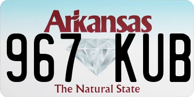 AR license plate 967KUB