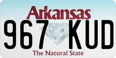 AR license plate 967KUD