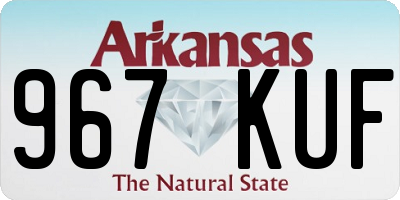 AR license plate 967KUF