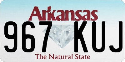 AR license plate 967KUJ
