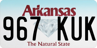 AR license plate 967KUK