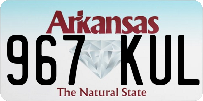 AR license plate 967KUL