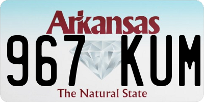 AR license plate 967KUM