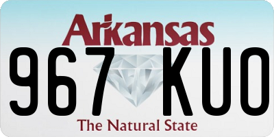 AR license plate 967KUO