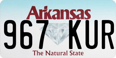AR license plate 967KUR