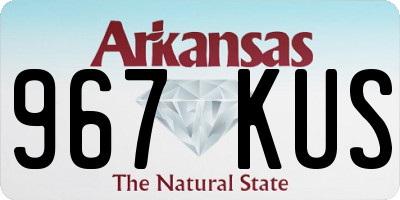 AR license plate 967KUS