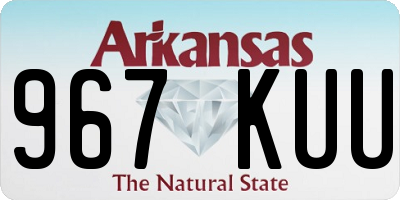 AR license plate 967KUU