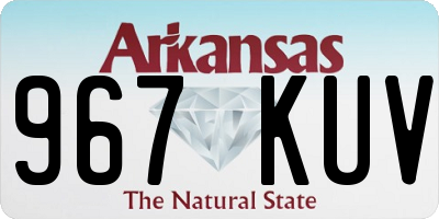AR license plate 967KUV