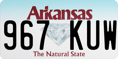 AR license plate 967KUW
