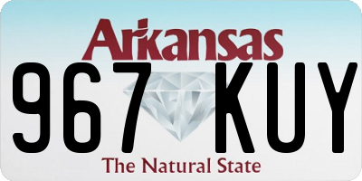 AR license plate 967KUY
