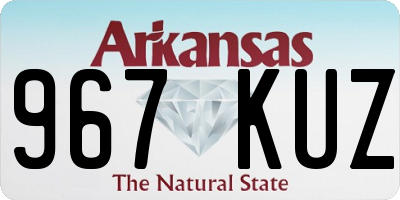 AR license plate 967KUZ