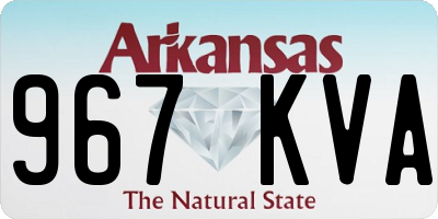AR license plate 967KVA