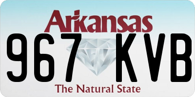 AR license plate 967KVB