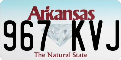 AR license plate 967KVJ