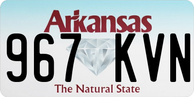 AR license plate 967KVN
