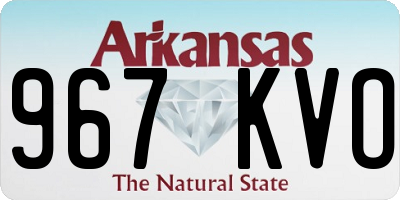 AR license plate 967KVO