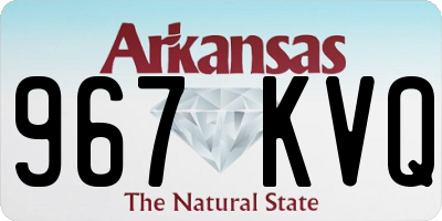 AR license plate 967KVQ