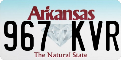 AR license plate 967KVR