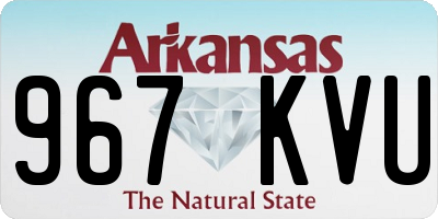 AR license plate 967KVU