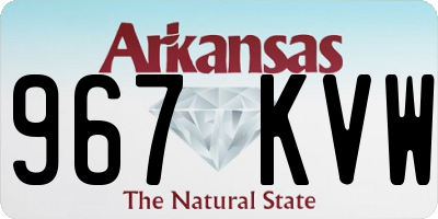AR license plate 967KVW