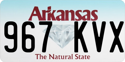 AR license plate 967KVX