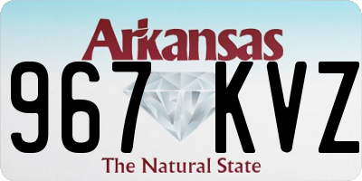 AR license plate 967KVZ