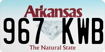 AR license plate 967KWB